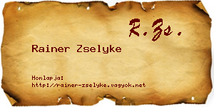 Rainer Zselyke névjegykártya